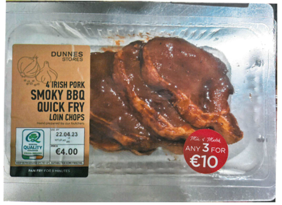 Dunnes Stores 4 Irish Smoky BBQ Chops