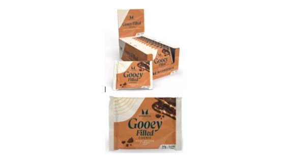 Image of packaging of Myprotein Gooey Filled Cookie, Double Chocolate & Caramel