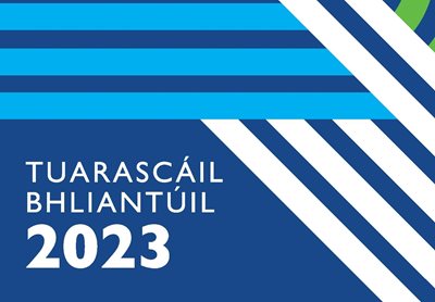 Leathanach clúdaigh na tuarascála