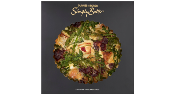 Package of Dunnes Stores Simply Better Irish Brie Cheese, Rocket & Cranberry Quiche