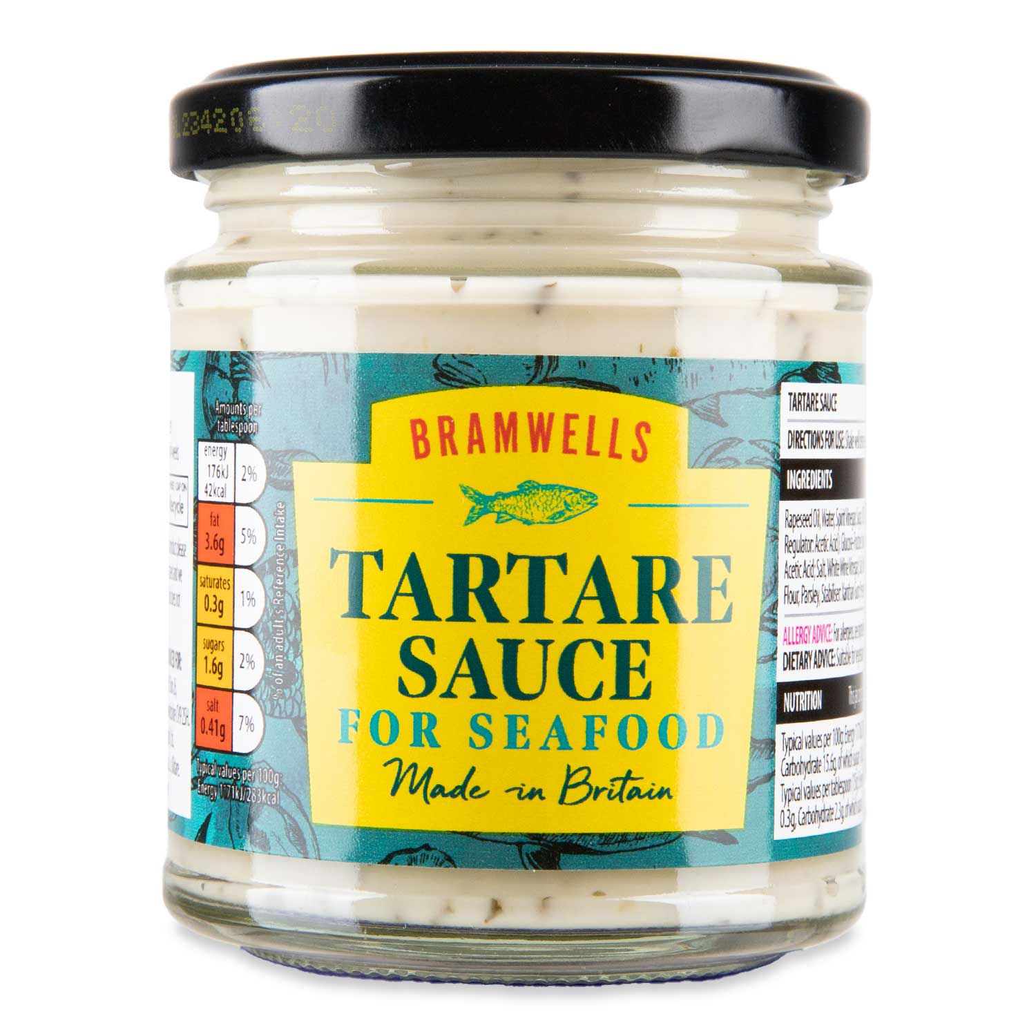 A glass jar of Aldi Bramwells Tartare Sauce