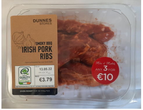 Dunnes Stores Smoky BBQ Irish Pork Ribs