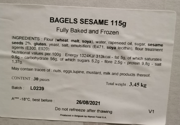 Sesame seed bagel
