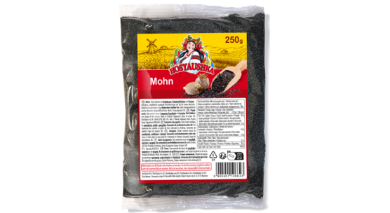 Image of poppy seeds in packaging