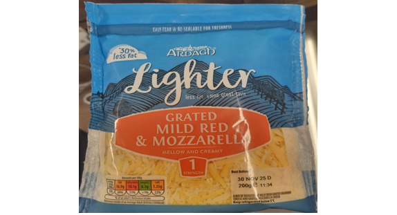 Ardagh Lighter Grated Mild Red & Mozzarella