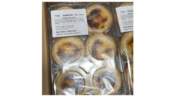 Pack of 6 custard tarts
