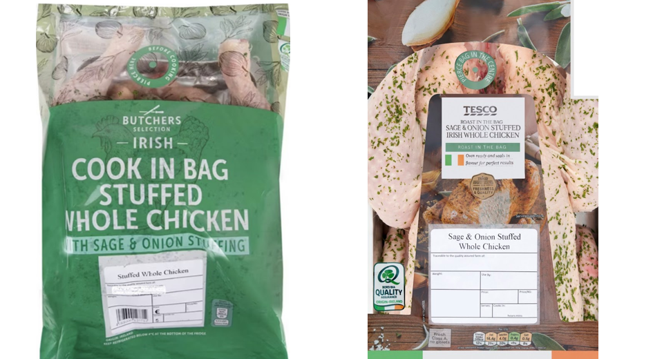 Aldi Butchers Selection & Tesco Roast in Bag Chickens