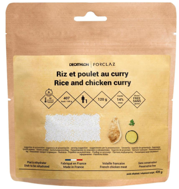 Decathlon Gluten Free Rice and Chicken Curry