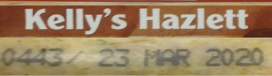 Kelly’s Hazlett Inner Box Label