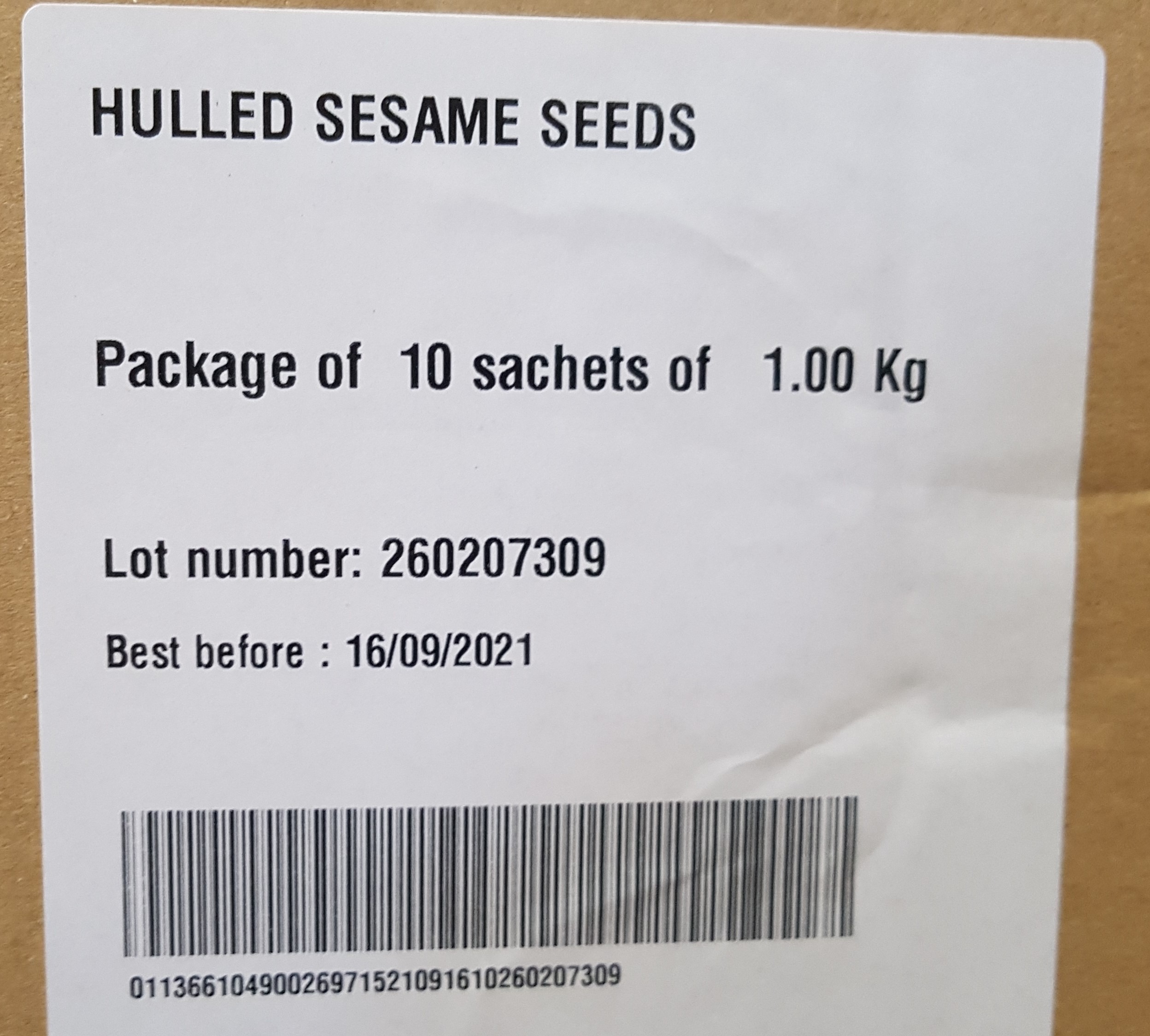 hulled sesame seeds