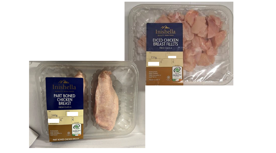 Pictures of some Inishella chicken products