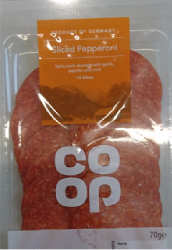 Sliced pepperoni