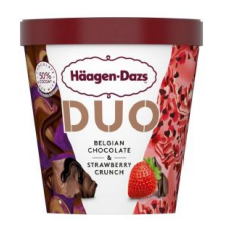 Haagen Dazs strawberry and chocolate ice cream