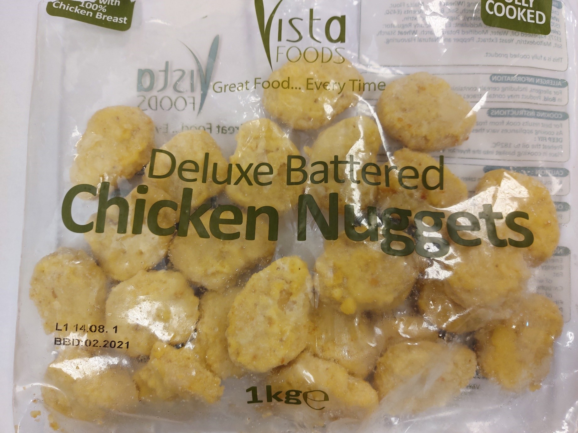 Vista Foods Chicken Nugget Front of Pack