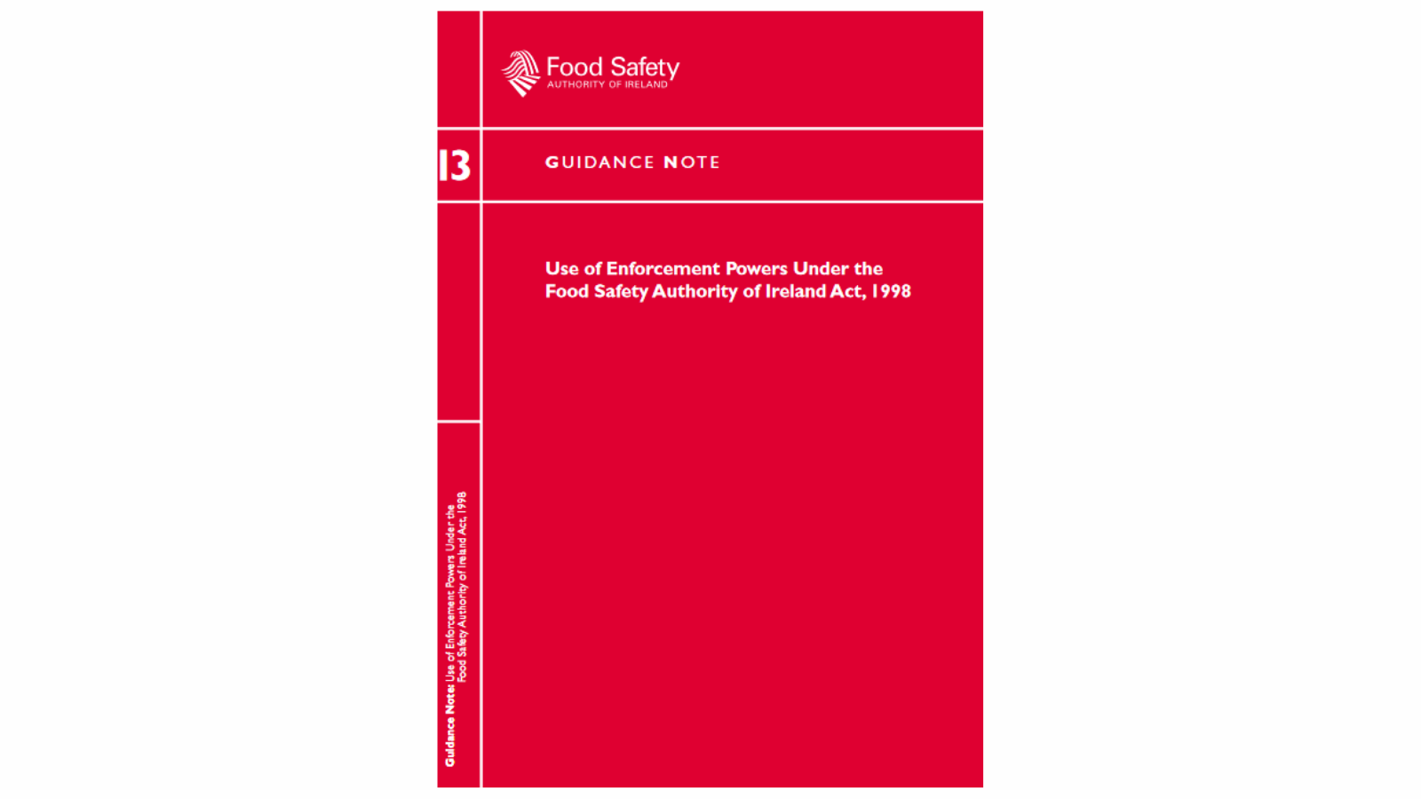 Guidance Note 13 Use Of Enforcement Powers Under The FSAI Act 1998 guidance-note-13-use-of-enforcement-powers-under-the-fsai-act-1998