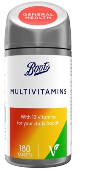 Recall of Boots Multivitamins 180 Tablets Containing Multivitamins and Iron Tablets, in Error 