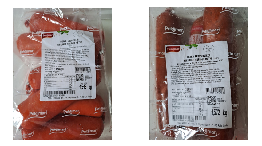 Packs of the implicated sausages