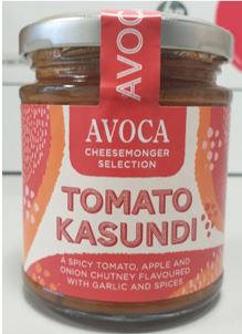A glass jar of Avoca Tomato Kasundi