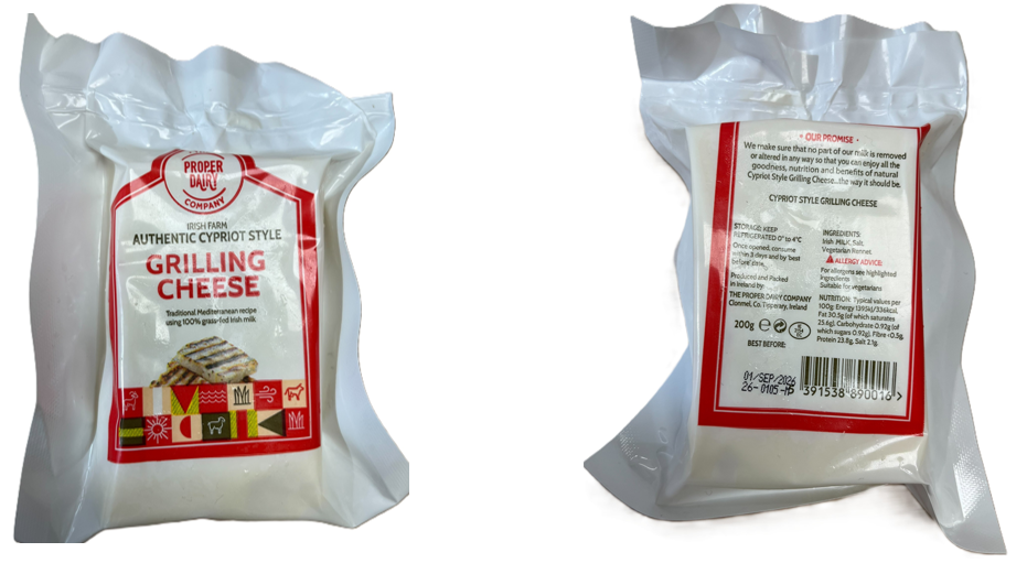 The Proper Dairy Company Irish Farm Authentic Cypriot Style Grilling Cheese