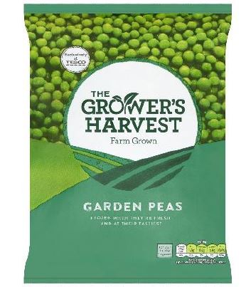900g packet of Growers Harvest Garden frozen Peas