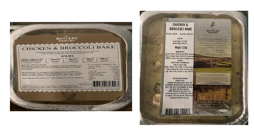 Two packs of The Butler's Pantry Chicken and Broccoli Bake