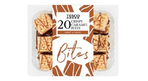 Pack of Tesco Caramel Crispy Bites