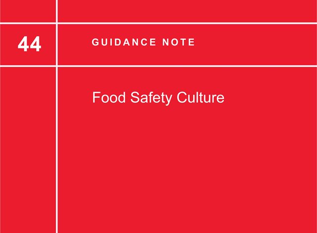 Guidance Note 44 Food Safety Culture | Food Safety Authority of Ireland