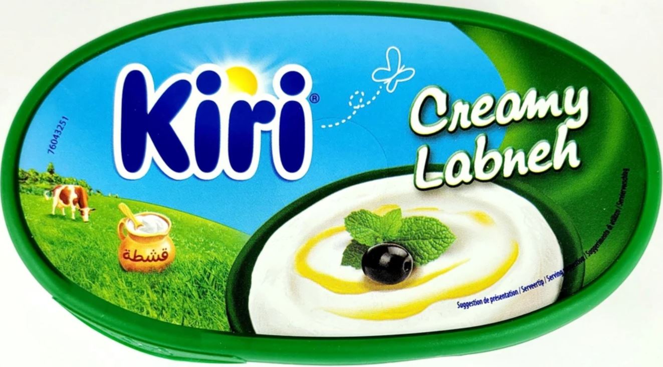 Product Label Kiri Creamy Labneh Cheese Spread
