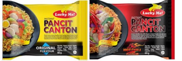Two packets of Lucky Me Instant Noodles